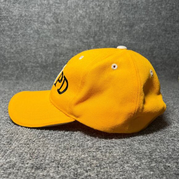 Vintage New York Yankees FD PD Embroidered Adjustable Hat Yellow Wool - Picture 3 of 7